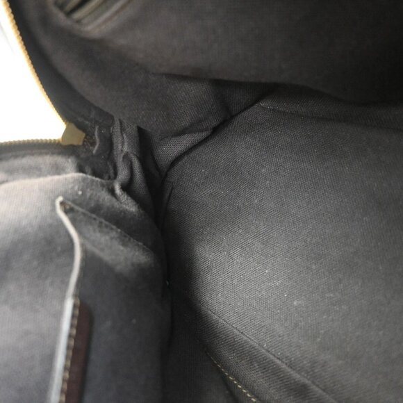 BURBERRY Logo Nova Hand Bag Check PVC Leather Brown GHW 87RF419 - Picture 13 of 16